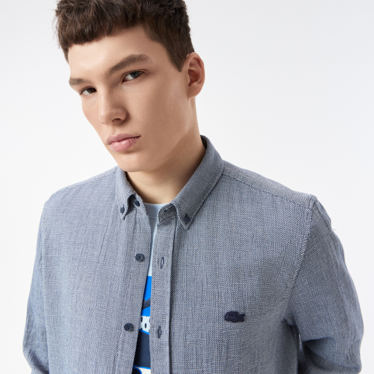 Мужская хлопковая рубашка Lacoste Мужская хлопковая рубашка Lacoste