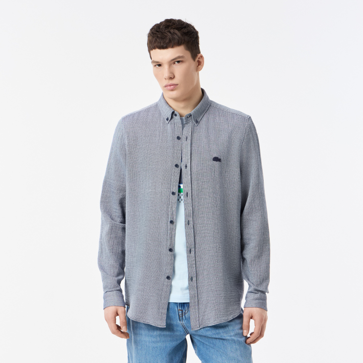 Мужская хлопковая рубашка Lacoste Мужская хлопковая рубашка Lacoste