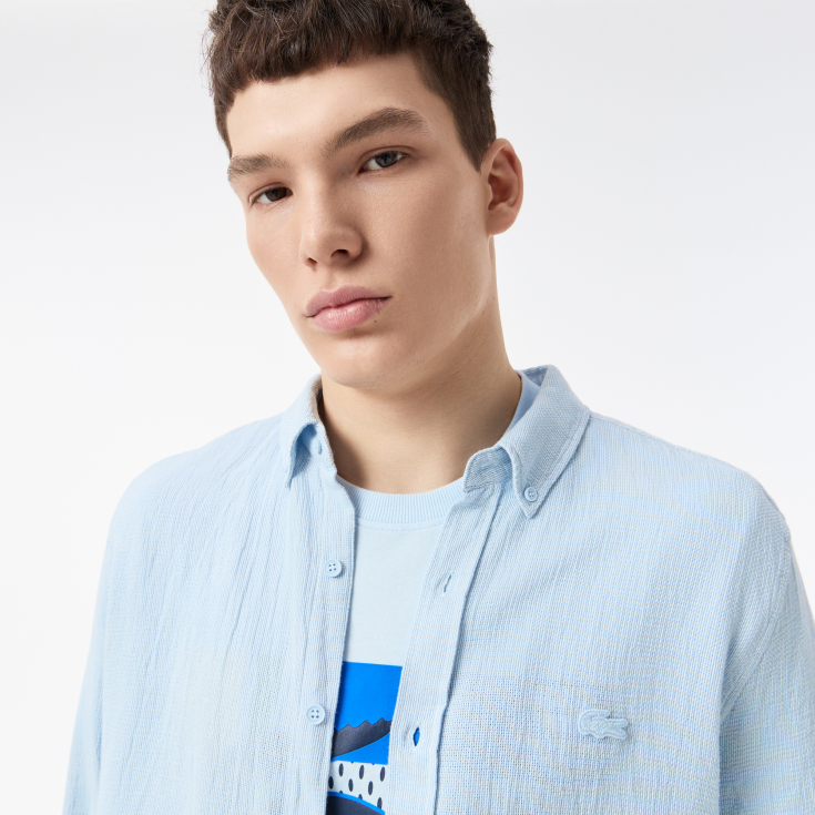 Мужская хлопковая рубашка Lacoste Мужская хлопковая рубашка Lacoste