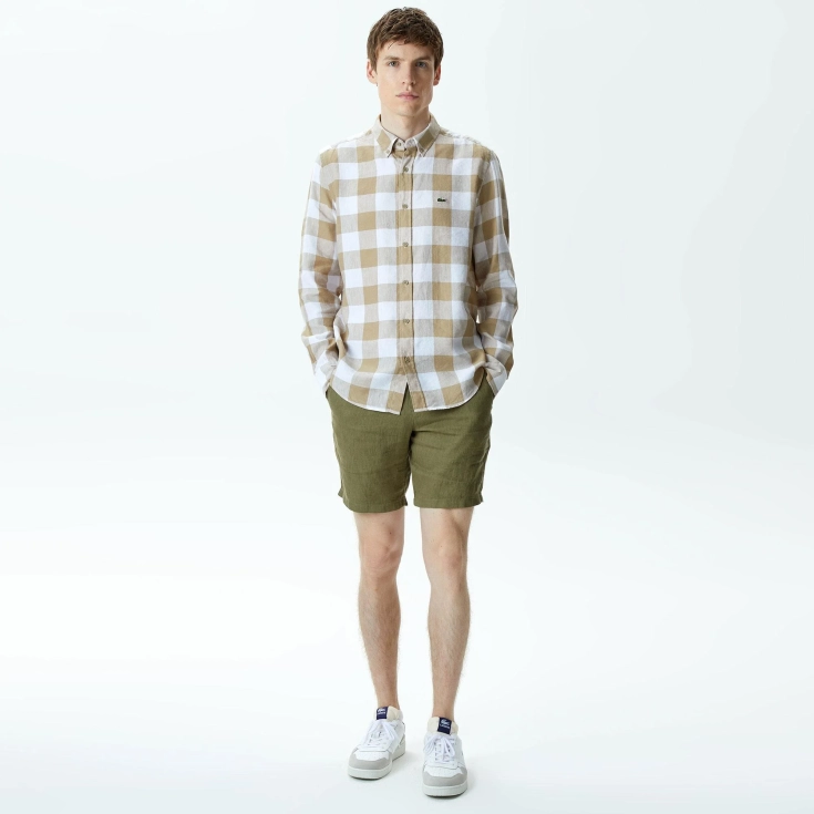 Мужская клетчатая рубашка Lacoste Мужская клетчатая рубашка Lacoste
