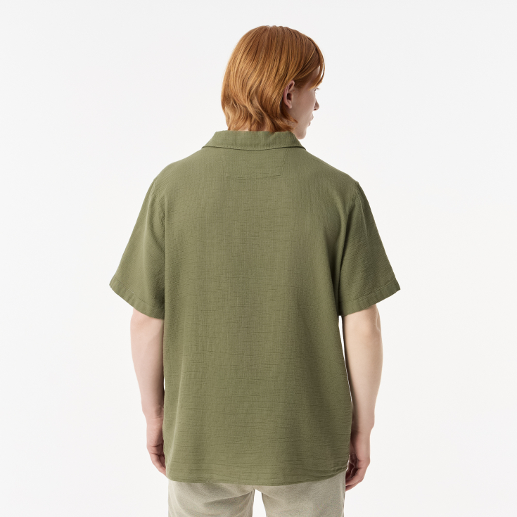 Мужская хлопковая рубашка Lacoste Loose Fit Мужская хлопковая рубашка Lacoste Loose Fit