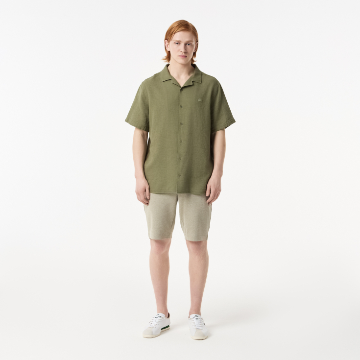 Мужская хлопковая рубашка Lacoste Loose Fit Мужская хлопковая рубашка Lacoste Loose Fit