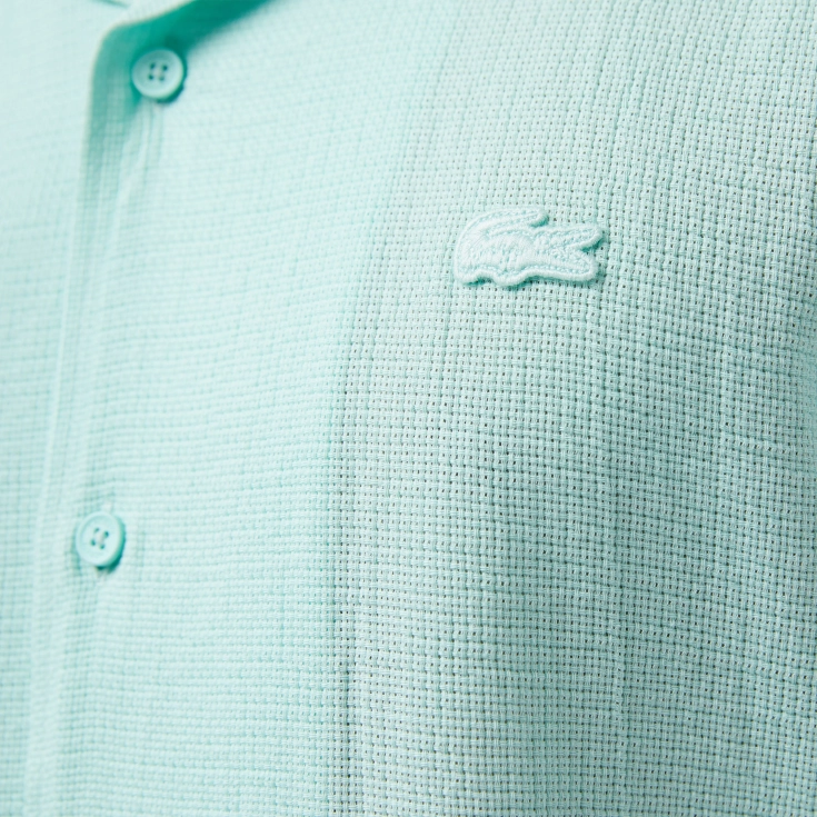 Мужская хлопковая рубашка Lacoste Loose Fit Мужская хлопковая рубашка Lacoste Loose Fit