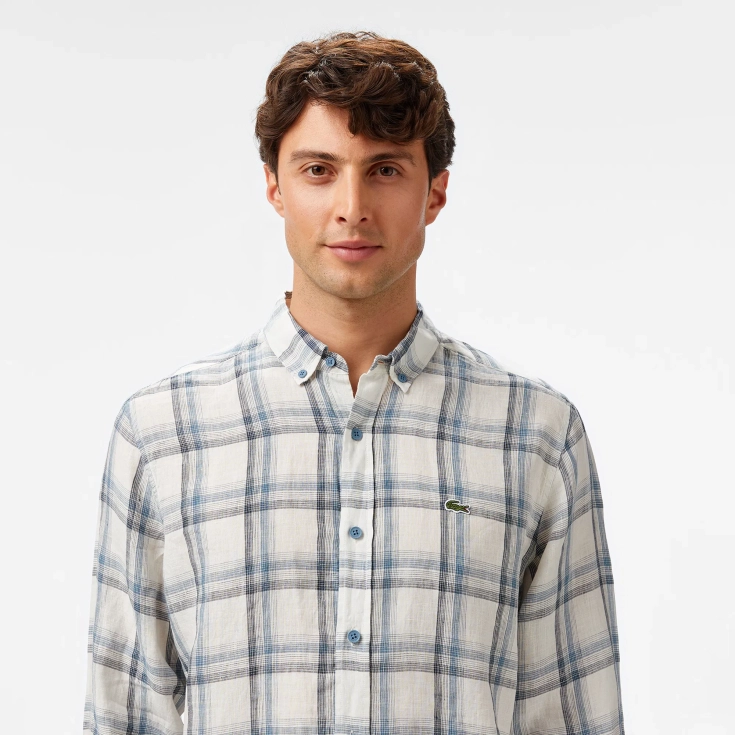 Мужская рубашка Lacoste из льна Мужская рубашка Lacoste из льна