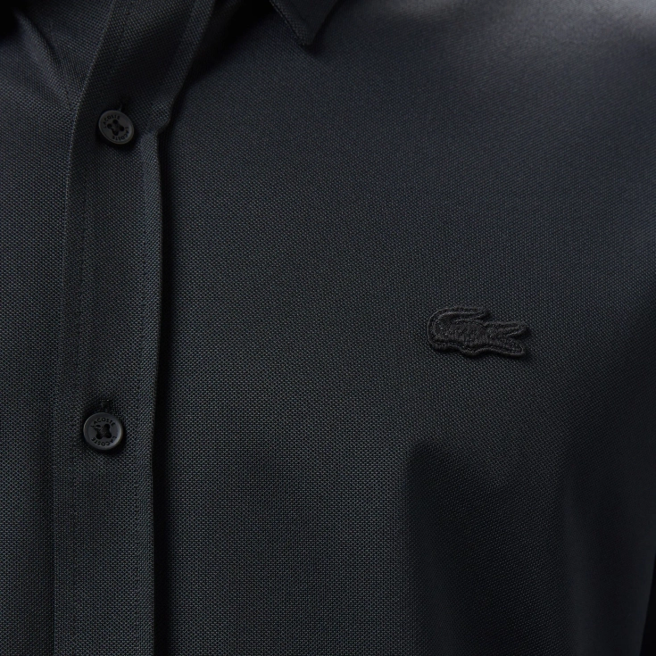 Рубашка унисекс Lacoste Unisex в полоску с вышивкой под крокодила Рубашка унисекс Lacoste Unisex в полоску с вышивкой под крокодила