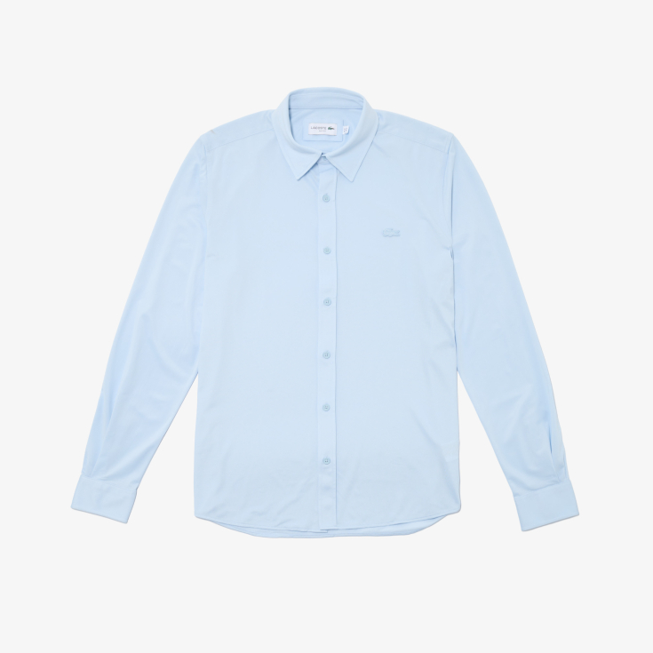 Рубашка унисекс Lacoste Unisex в полоску с вышивкой под крокодила Рубашка унисекс Lacoste Unisex в полоску с вышивкой под крокодила