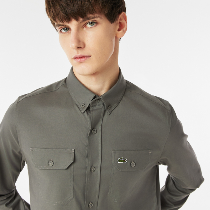 Мужская рубашка Lacoste Slim Fit Button Collar Мужская рубашка Lacoste Slim Fit Button Collar