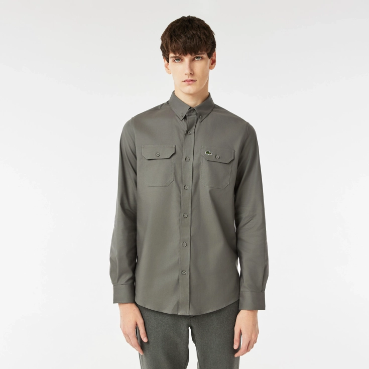 Мужская рубашка Lacoste Slim Fit Button Collar Мужская рубашка Lacoste Slim Fit Button Collar