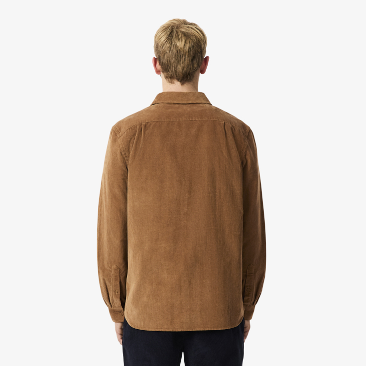 Мужская хлопковая велюровая рубашка Lacoste Regular Fit Мужская хлопковая велюровая рубашка Lacoste Regular Fit