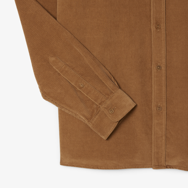 Мужская хлопковая велюровая рубашка Lacoste Regular Fit Мужская хлопковая велюровая рубашка Lacoste Regular Fit