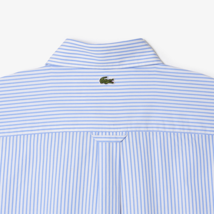 Рубашка Lacoste Unisex в полоску с контрастным логотипом Рубашка Lacoste Unisex в полоску с контрастным логотипом