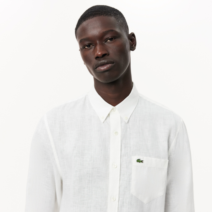 Мужская льняная рубашка Lacoste Regular Fit Мужская льняная рубашка Lacoste Regular Fit