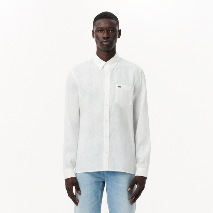 Мужская льняная рубашка Lacoste Regular Fit Мужская льняная рубашка Lacoste Regular Fit