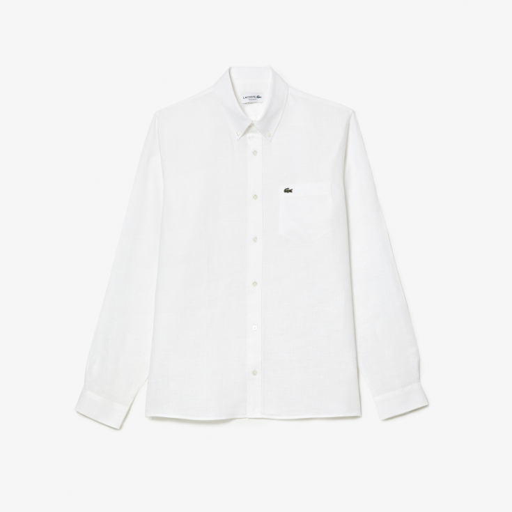 Мужская льняная рубашка Lacoste Regular Fit Мужская льняная рубашка Lacoste Regular Fit