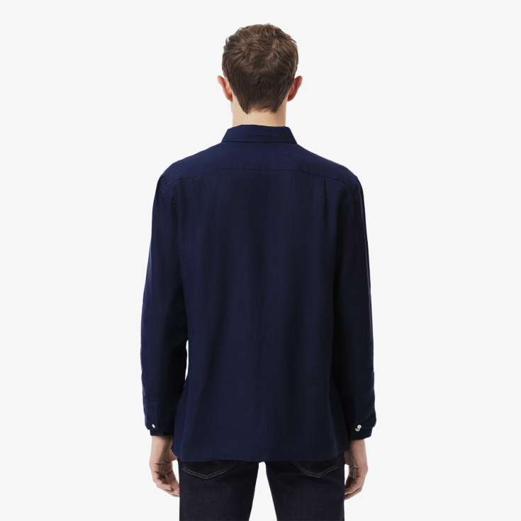 Мужская льняная рубашка Lacoste Regular Fit Мужская льняная рубашка Lacoste Regular Fit