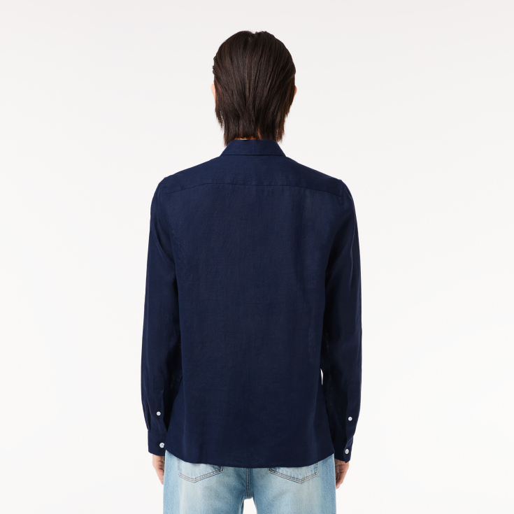 Мужская льняная рубашка Lacoste Regular Fit Мужская льняная рубашка Lacoste Regular Fit