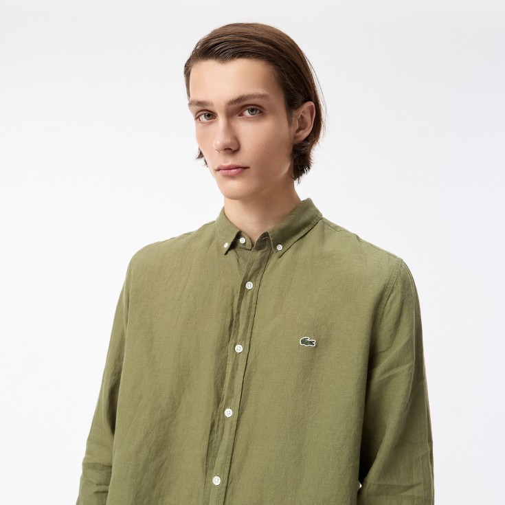 Мужская льняная рубашка Lacoste Мужская льняная рубашка Lacoste