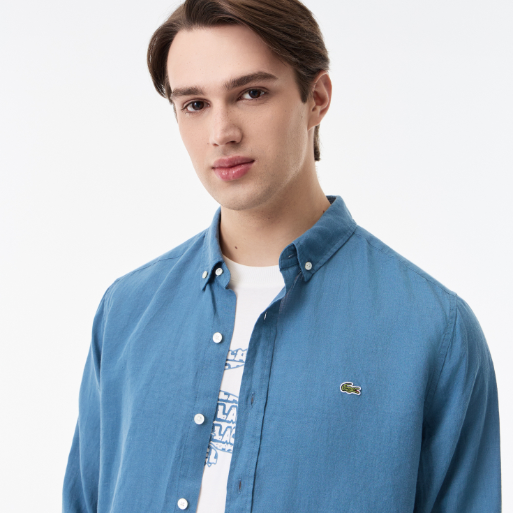 Мужская льняная рубашка Lacoste Мужская льняная рубашка Lacoste