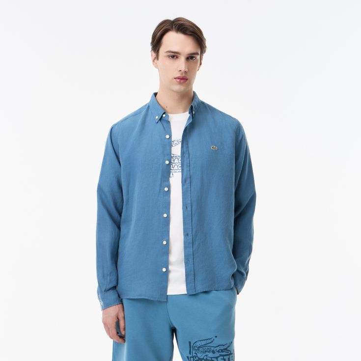 Мужская льняная рубашка Lacoste Мужская льняная рубашка Lacoste