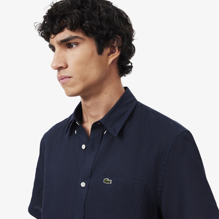 Мужская льняная рубашка Lacoste Мужская льняная рубашка Lacoste