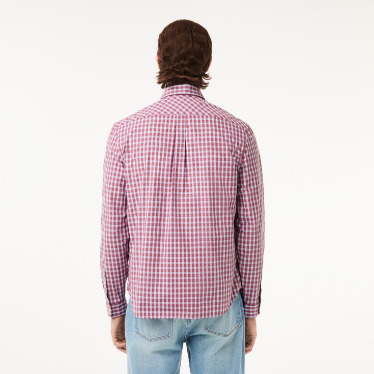 Мужская рубашка Lacoste Regular Fit в клетку Мужская рубашка Lacoste Regular Fit в клетку