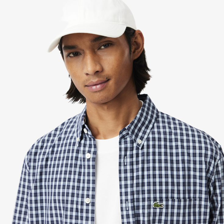 Мужская рубашка Lacoste Regular Fit в клетку Мужская рубашка Lacoste Regular Fit в клетку
