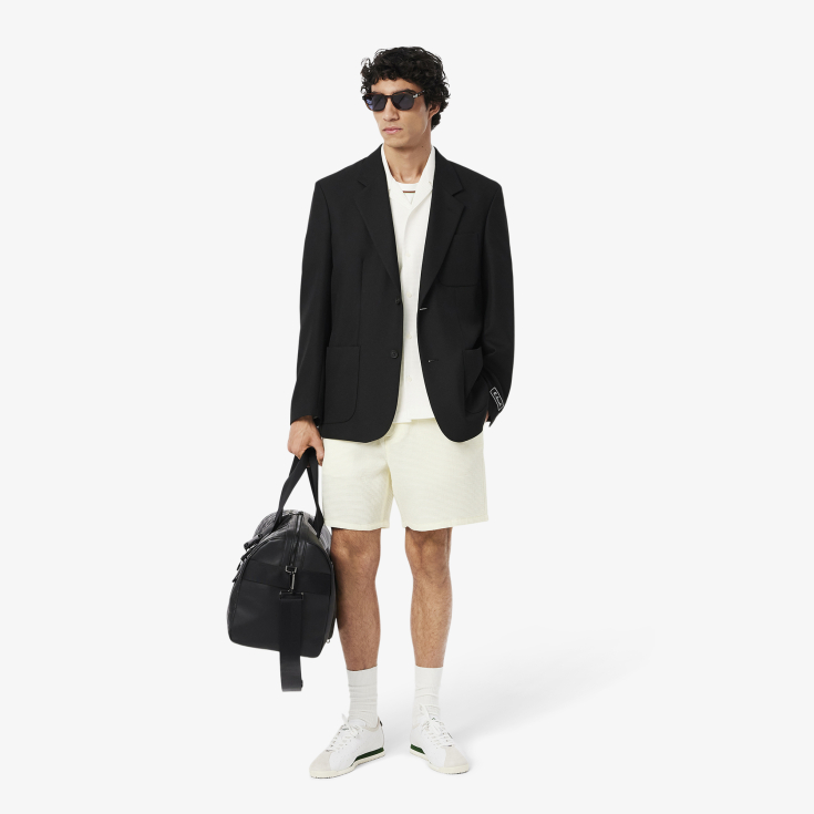 Мужская рубашка Lacoste Relaxed Fit с вафельной текстурой Мужская рубашка Lacoste Relaxed Fit с вафельной текстурой