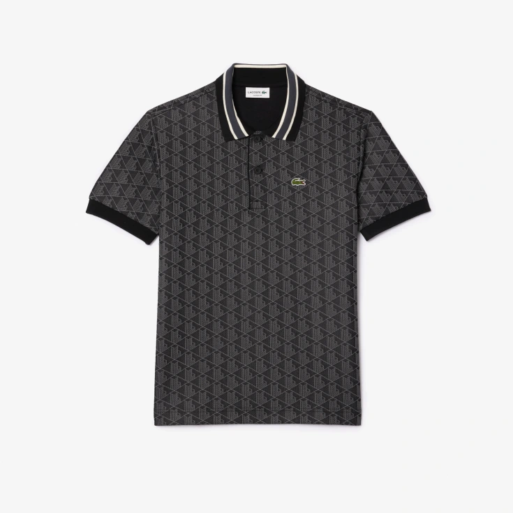 Мужское поло Lacoste Classic Fit с монограммой Мужское поло Lacoste Classic Fit с монограммой
