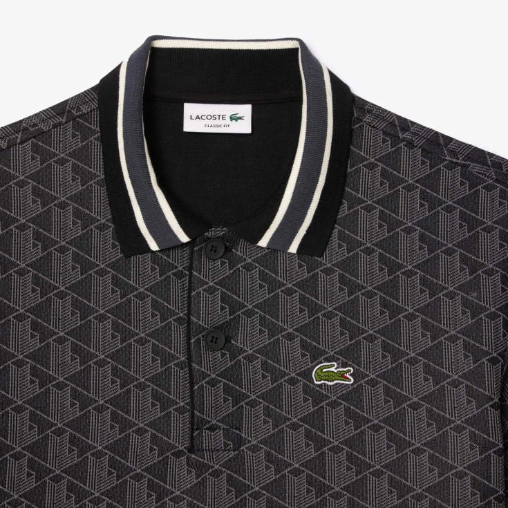 Мужское поло Lacoste Classic Fit с монограммой Мужское поло Lacoste Classic Fit с монограммой