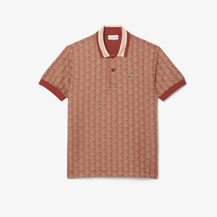 Мужское поло Lacoste Classic Fit с монограммой Мужское поло Lacoste Classic Fit с монограммой