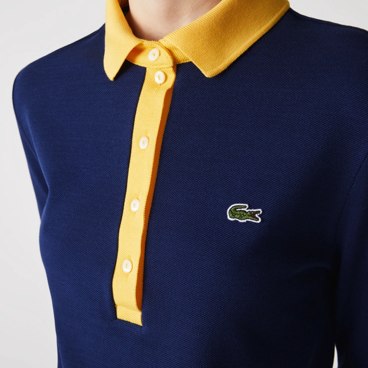 Женское платье-поло Lacoste из премиального хлопка пике Женское платье-поло Lacoste из премиального хлопка пике
