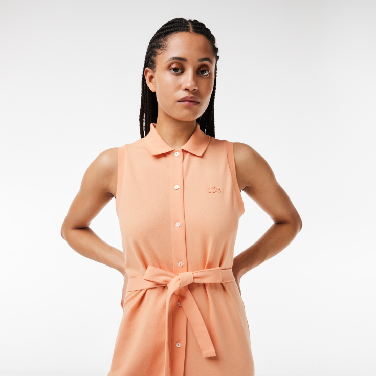 Женское платье-поло Lacoste с поясом Женское платье-поло Lacoste с поясом