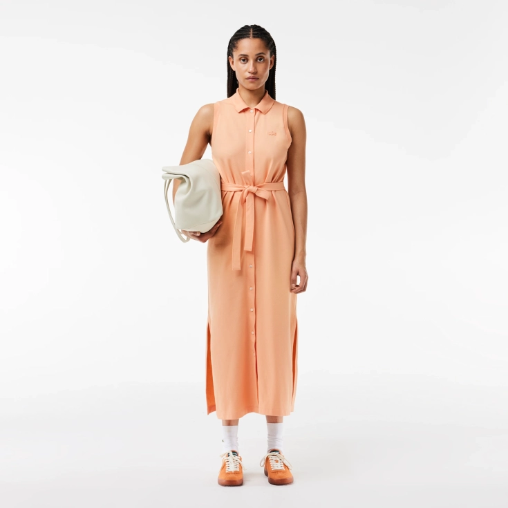 Женское платье-поло Lacoste с поясом Женское платье-поло Lacoste с поясом