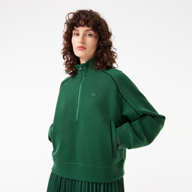 Женское плиссированное платье-толстовка Lacoste на молнии Женское плиссированное платье-толстовка Lacoste на молнии