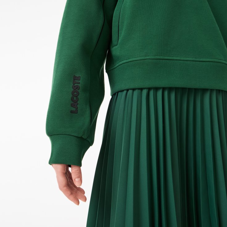 Женское плиссированное платье-толстовка Lacoste на молнии Женское плиссированное платье-толстовка Lacoste на молнии