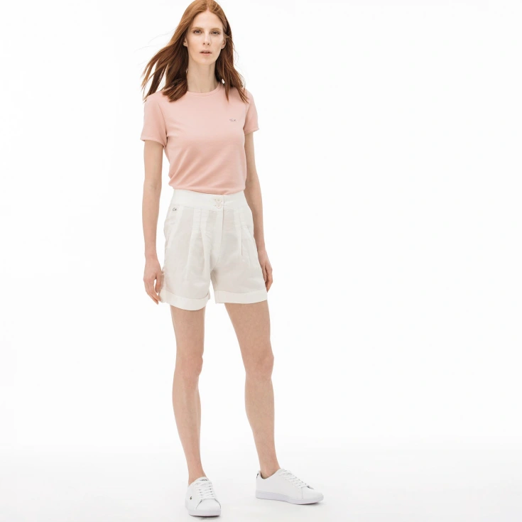 Женские шорты Lacoste с высокой талией Женские шорты Lacoste с высокой талией
