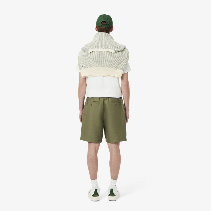 Мужские шорты Lacoste из смеси льна и вискозы Мужские шорты Lacoste из смеси льна и вискозы