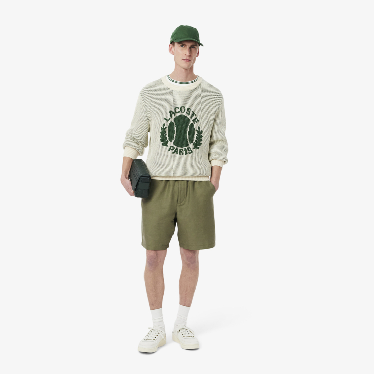 Мужские шорты Lacoste из смеси льна и вискозы Мужские шорты Lacoste из смеси льна и вискозы