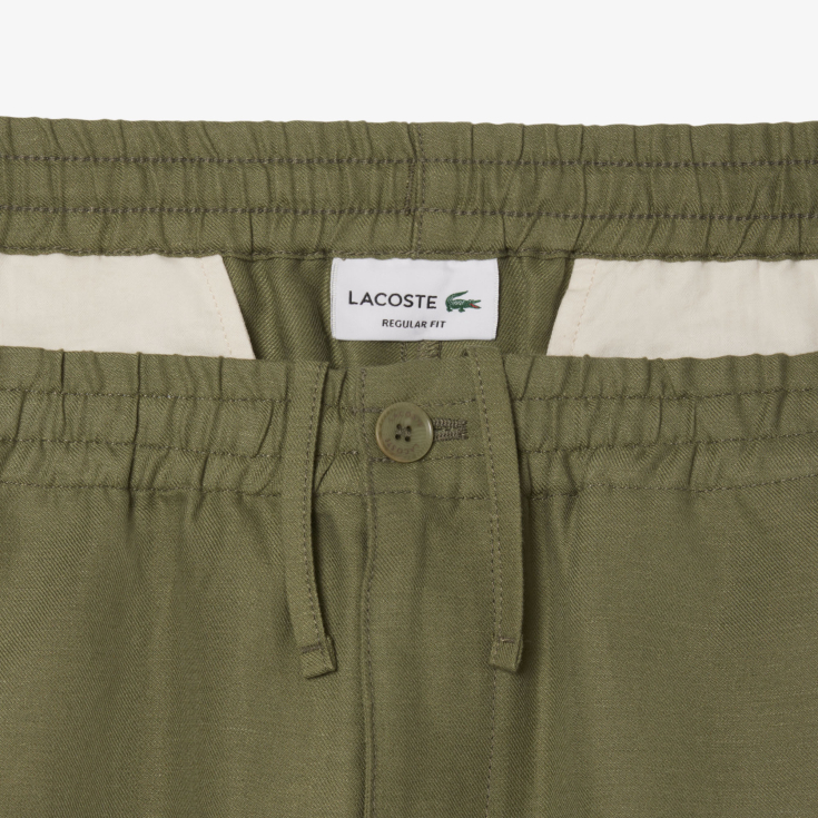 Мужские шорты Lacoste из смеси льна и вискозы Мужские шорты Lacoste из смеси льна и вискозы