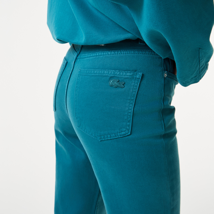 Женские прямые джинсы Lacoste из экологиески чистого хлопка Женские прямые джинсы Lacoste из экологиески чистого хлопка