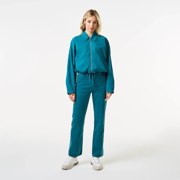 Женские прямые джинсы Lacoste из экологиески чистого хлопка Женские прямые джинсы Lacoste из экологиески чистого хлопка