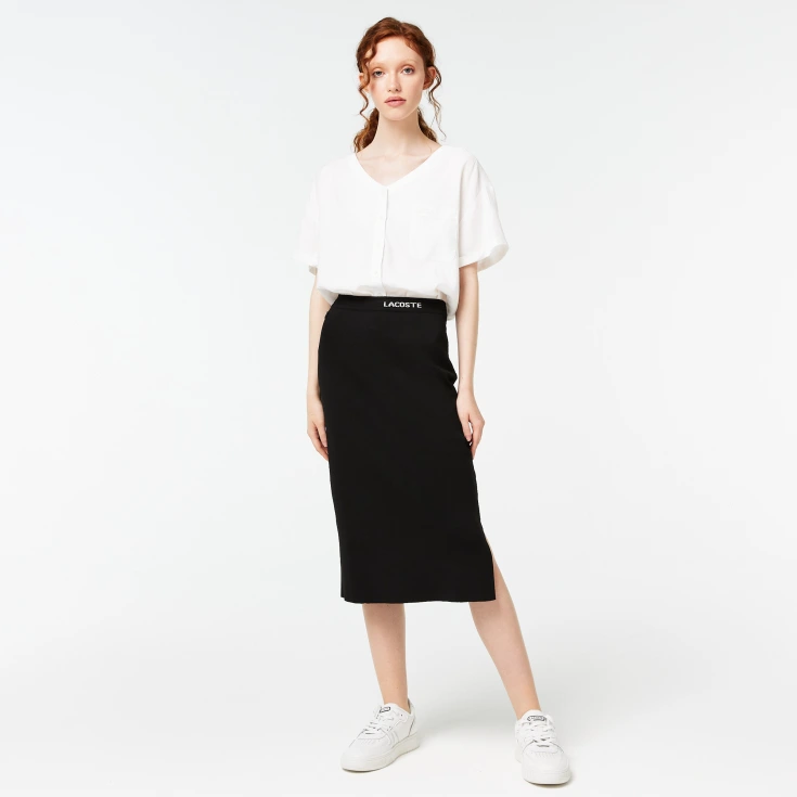 Женская юбка Lacoste с эластичным поясом Женская юбка Lacoste с эластичным поясом