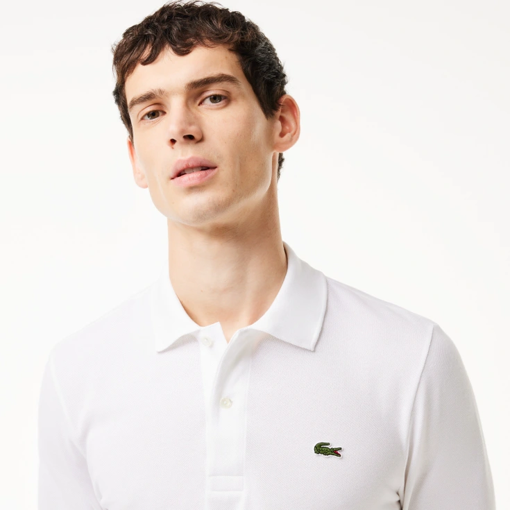 Мужское поло Lacoste L.12.21 Classic Fit с длинным рукавом Мужское поло Lacoste L.12.21 Classic Fit с длинным рукавом