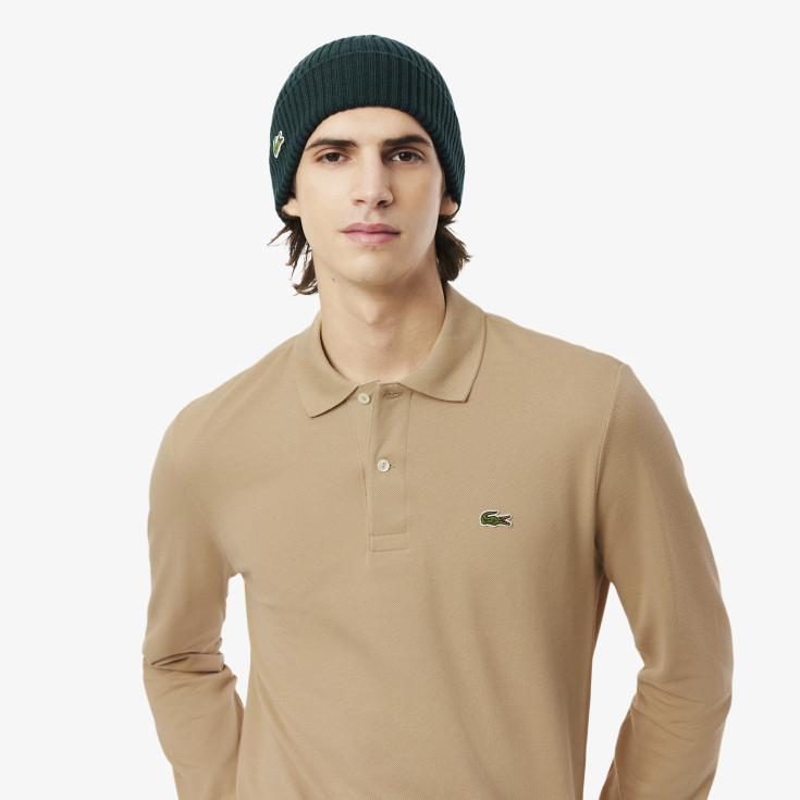 Мужское поло Lacoste L.12.21 Classic Fit с длинным рукавом Мужское поло Lacoste L.12.21 Classic Fit с длинным рукавом