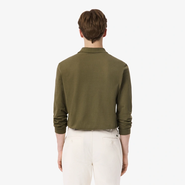 Мужское поло Lacoste L.12.21 Classic Fit с длинным рукавом Мужское поло Lacoste L.12.21 Classic Fit с длинным рукавом