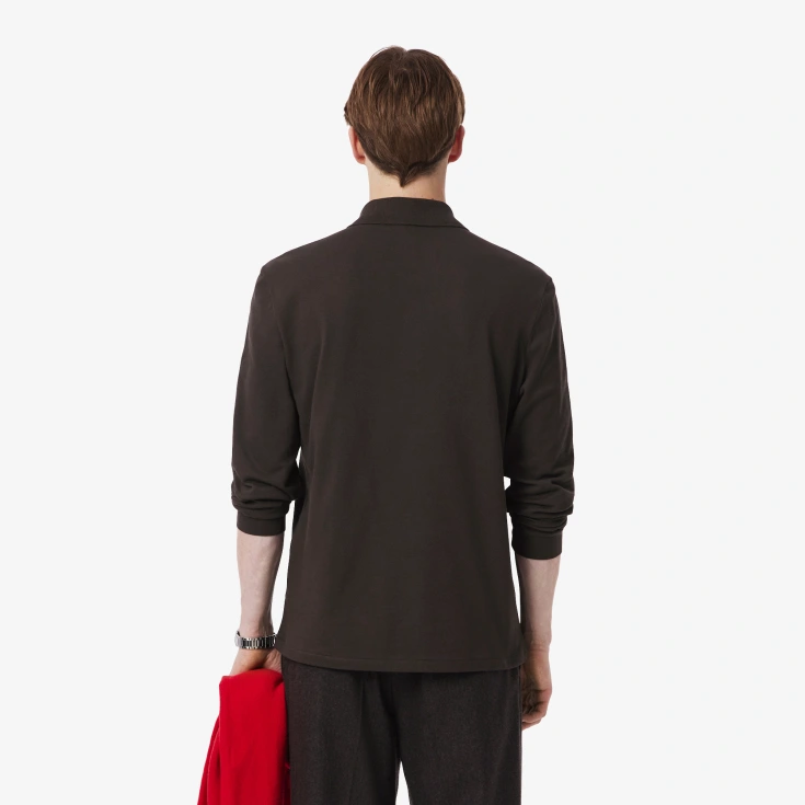 Мужское поло Lacoste L.12.21 Classic Fit с длинным рукавом Мужское поло Lacoste L.12.21 Classic Fit с длинным рукавом