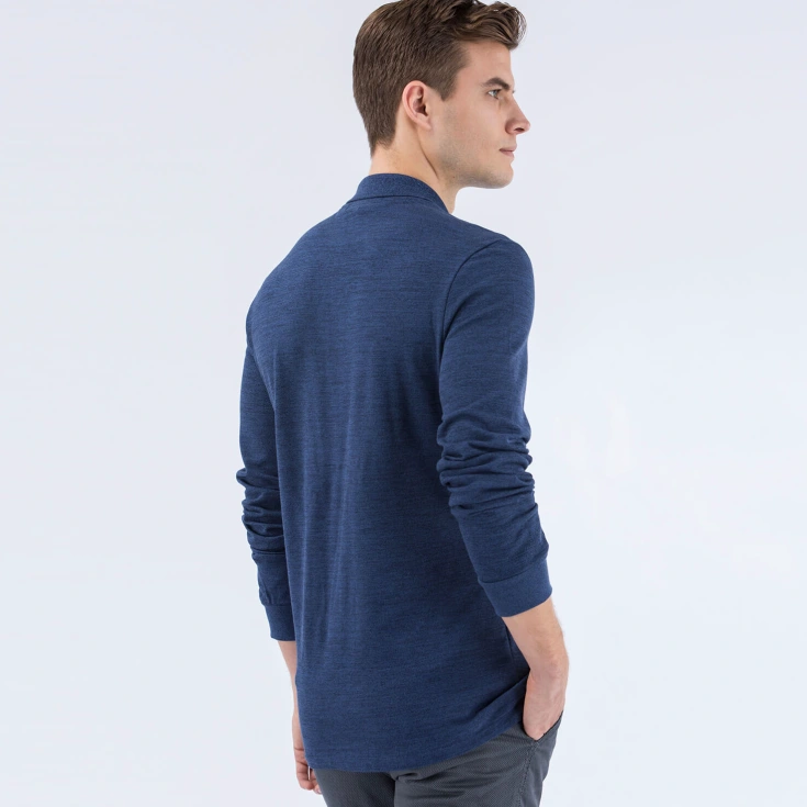 Мужское поло Lacoste L.12.21 Classic Fit с длинным рукавом Мужское поло Lacoste L.12.21 Classic Fit с длинным рукавом