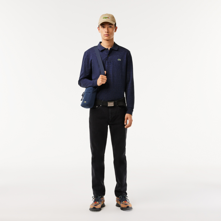 Мужское поло Lacoste L.12.21 Classic Fit с длинным рукавом Мужское поло Lacoste L.12.21 Classic Fit с длинным рукавом