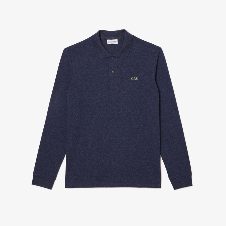 Мужское поло Lacoste L.12.21 Classic Fit с длинным рукавом Мужское поло Lacoste L.12.21 Classic Fit с длинным рукавом