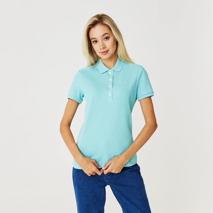 Женское поло Lacoste Slim Fit из эластичного хлопка Женское поло Lacoste Slim Fit из эластичного хлопка